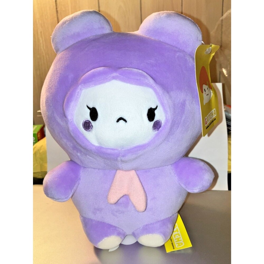 GATCHA PURPLE BUNNY BEAR CUTE BABY MONSTER 9" PLUSH CLAWCADE EDITION NWT 2022